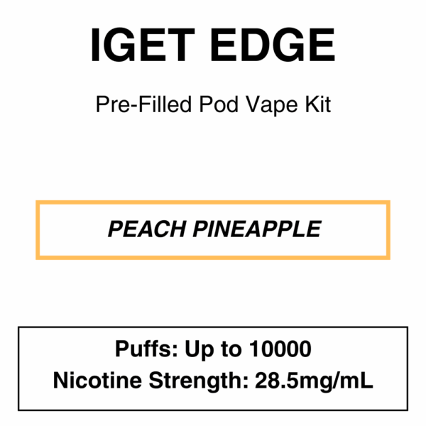 IGET - Edge Closed Pod Vape Kit with reusable battery - 10000 Puffs - 28.5mg/ml Nicotine changeable pod-Kit - Image 10