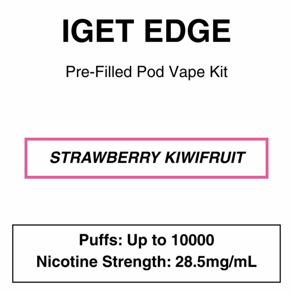 IGET - Edge Closed Pod Vape Kit with reusable battery - 10000 Puffs - 28.5mg/ml Nicotine changeable pod-Kit - Image 8