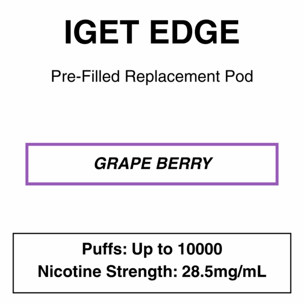 IGET - Edge Closed Pod Vape - Replacement Pods - 10000 Puffs - 28.5mg/ml Nicotine - Image 18