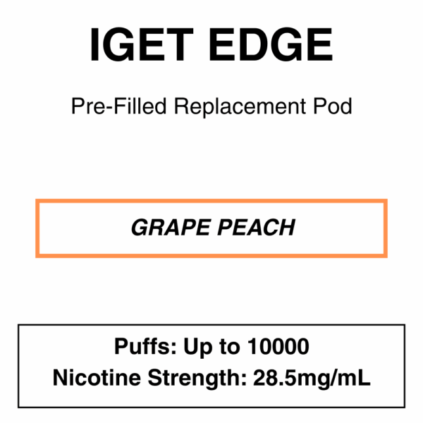 IGET - Edge Closed Pod Vape - Replacement Pods - 10000 Puffs - 28.5mg/ml Nicotine - Image 17