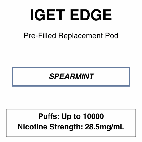 IGET - Edge Closed Pod Vape - Replacement Pods - 10000 Puffs - 28.5mg/ml Nicotine - Image 9