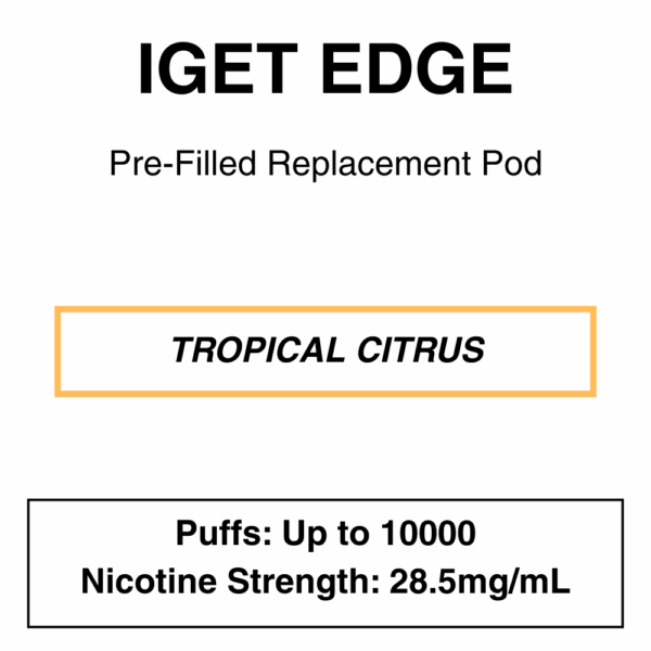 IGET - Edge Closed Pod Vape - Replacement Pods - 10000 Puffs - 28.5mg/ml Nicotine - Image 3