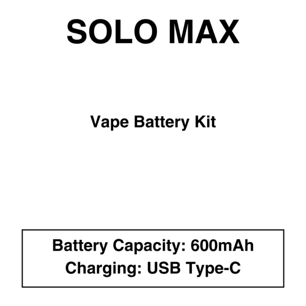 Solo MAX Pod Vape Device Battery - Image 1