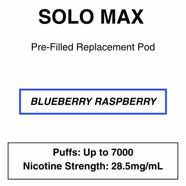 Solo Max - Replacement Pod - 28.5mg/ml Nicotine - 7000 Puffs - Image 19