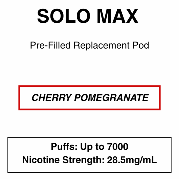 Solo Max - Replacement Pod - 28.5mg/ml Nicotine - 7000 Puffs - Image 8