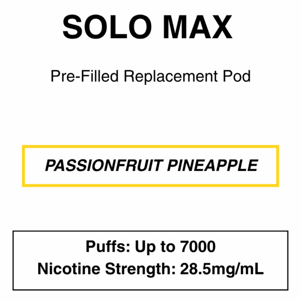 Solo Max - Replacement Pod - 28.5mg/ml Nicotine - 7000 Puffs - Image 7