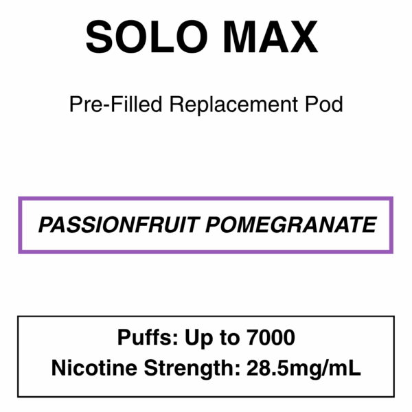 Solo Max - Replacement Pod - 28.5mg/ml Nicotine - 7000 Puffs - Image 4