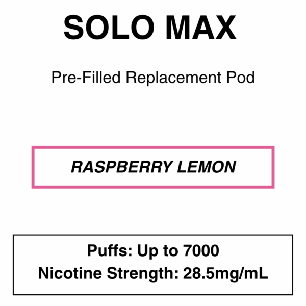 Solo Max - Replacement Pod - 28.5mg/ml Nicotine - 7000 Puffs - Image 5