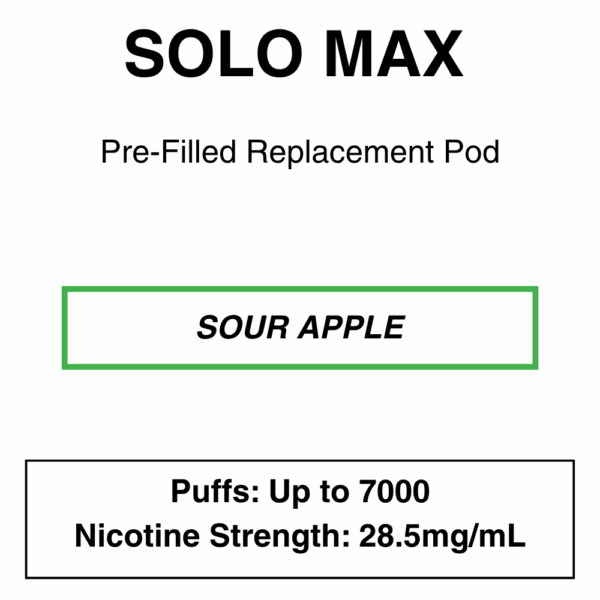 Solo Max - Replacement Pod - 28.5mg/ml Nicotine - 7000 Puffs - Image 11