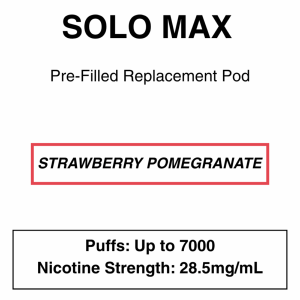 Solo Max - Replacement Pod - 28.5mg/ml Nicotine - 7000 Puffs - Image 13