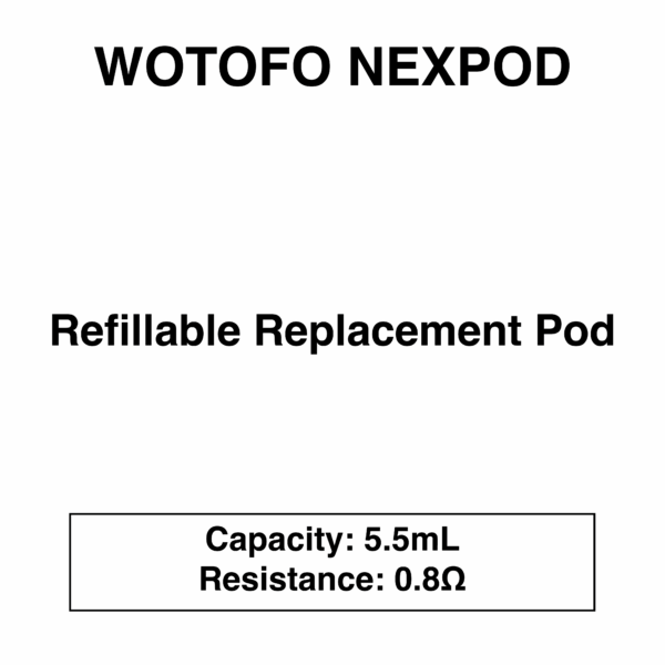 Wotofo - Nexpod - Refiilable Pod - 5.5ml Liquid Capacity - Image 1