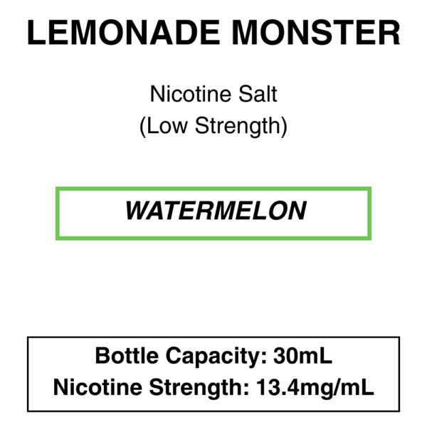Watermelon (Lemonade Monster) - Nic Salt - 30ml - Image 2