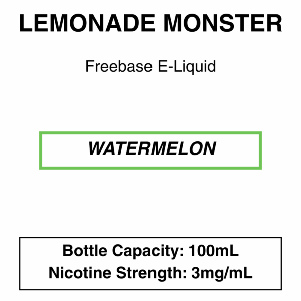 Lemonade monster E-liquid 100ml - 3mg Nicotine - Image 5