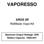 Vaporesso - XROS 3R - Pod Starter Kit-1000mAh