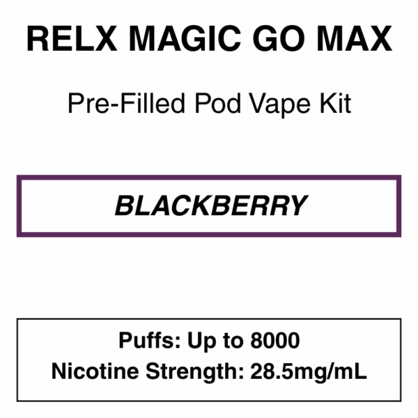 RELX - MagicGO Max Closed Pod Vape System - 8000 Puffs - 28.5mg/ml - Image 2