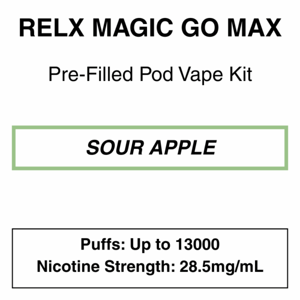 RELX - MagicGo Max - Prefilled Pod Vape Kit - 13000 Puffs - 28.5mg/mL Nicotine - Image 4