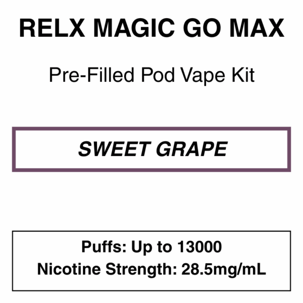 RELX - MagicGo Max - Prefilled Pod Vape Kit - 13000 Puffs - 28.5mg/mL Nicotine - Image 3