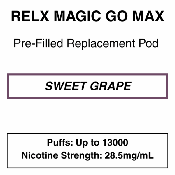 RELX - MagicGo Max - Prefilled Replacement Pod - 13000 Puffs - 28.5mg/mL Nicotine - Image 3