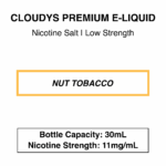 Cloudys Premium E- Liquid Nic Salt - Tobacco Series - 30 ml - Image 10
