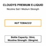 Cloudys Premium E- Liquid Nic Salt - Tobacco Series - 30 ml - Image 7