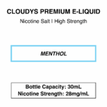 Menthol - Cloudys Premium E- Liquid Nic Salt 30 ml - Image 4