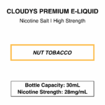Cloudys Premium E- Liquid Nic Salt - Tobacco Series - 30 ml - Image 4