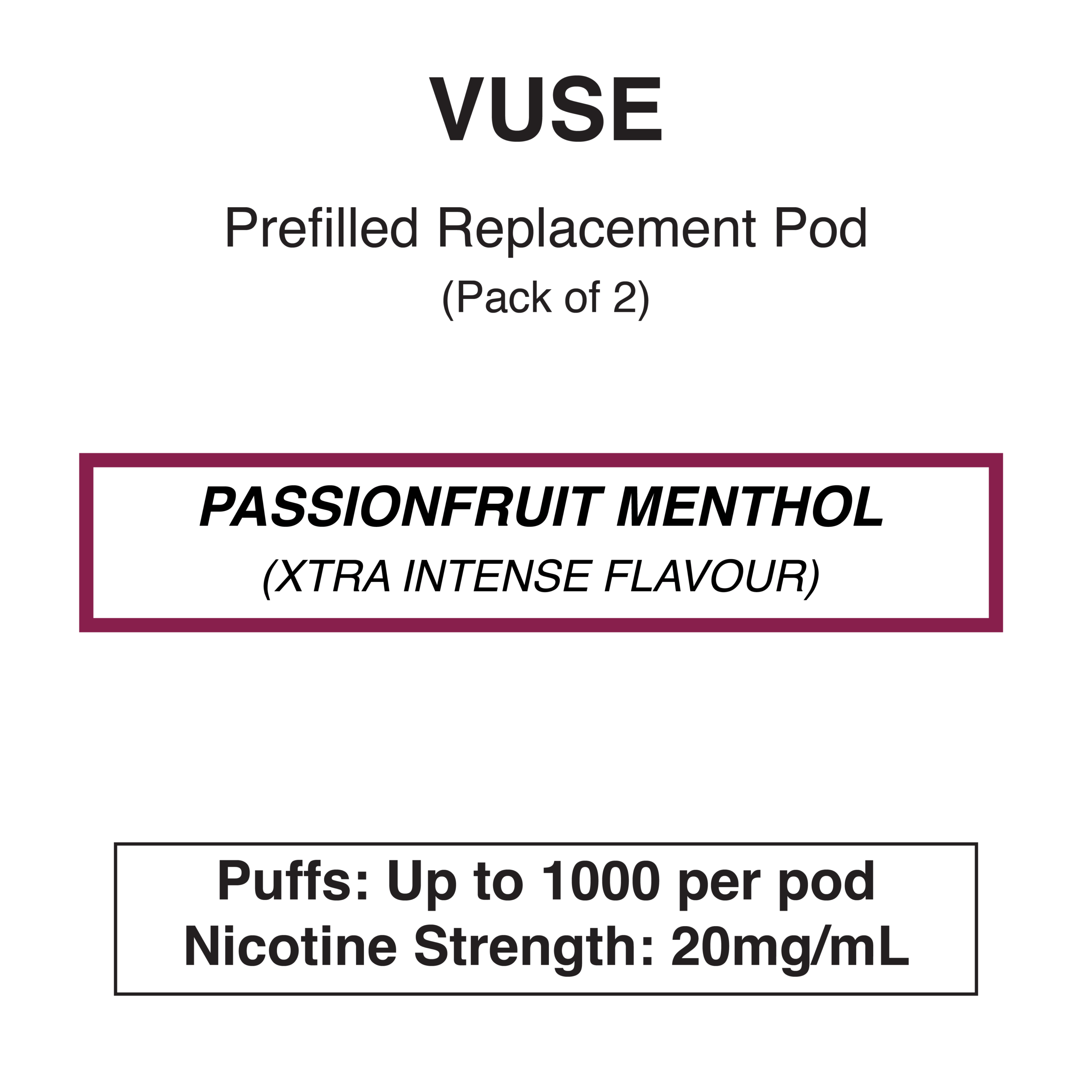 vusepassion20mg Vuse - eLiquids - Passionfruit Menthol - Image 3