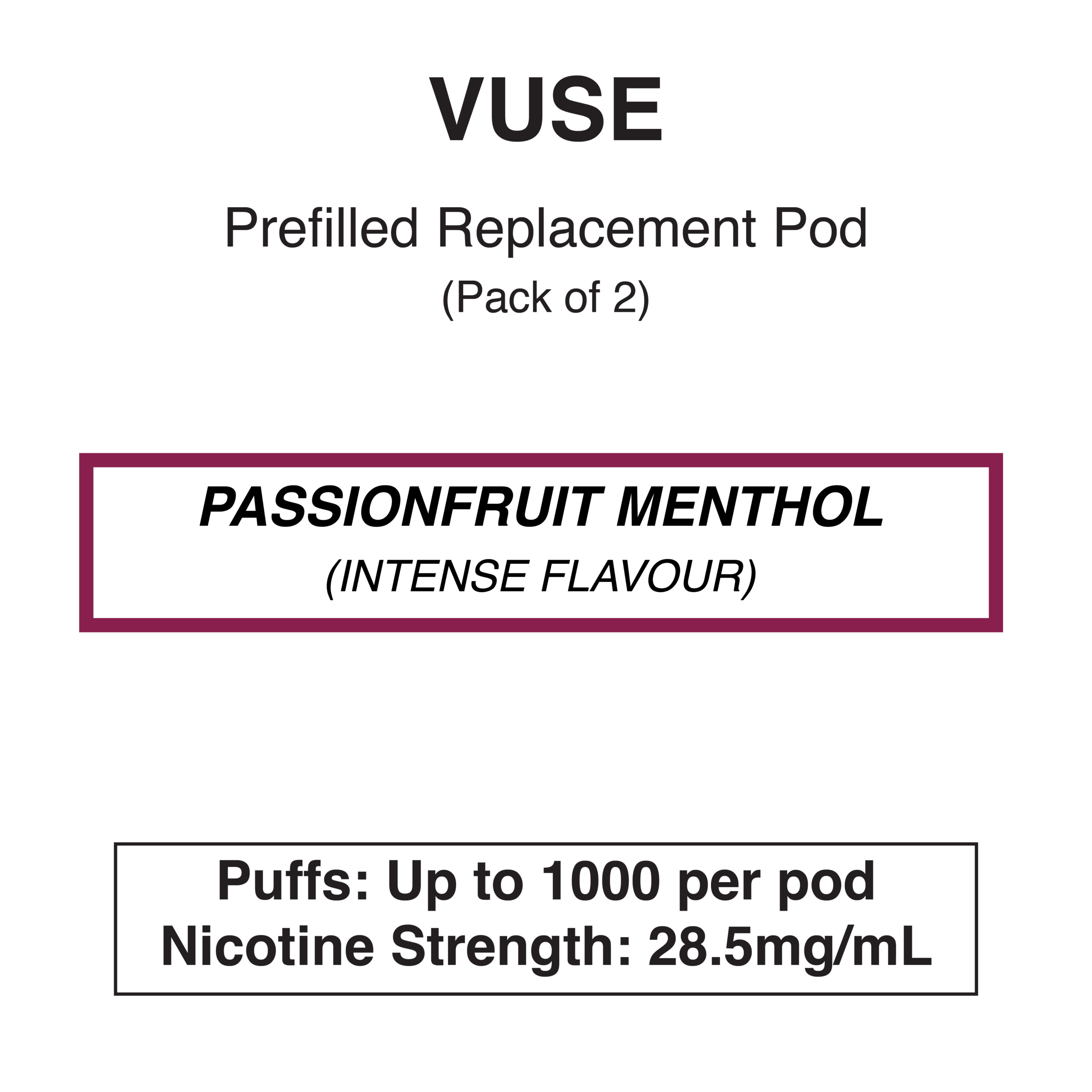 vusepassion28mg Vuse - eLiquids - Passionfruit Menthol - Image 2