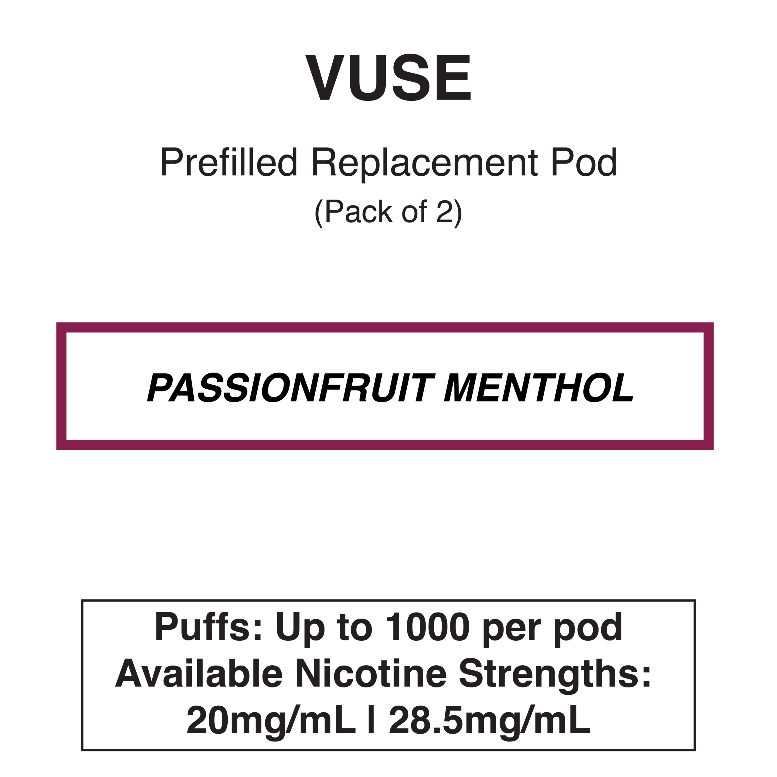 vusepassiongeneral Vuse - eLiquids - Passionfruit Menthol - Image 1