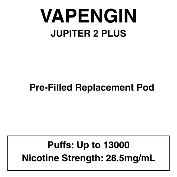 Vapengin - Jupiter 2 Plus - Replacement Pod - 13000 Puffs - 28.5mg/ml Nicotine - Image 29