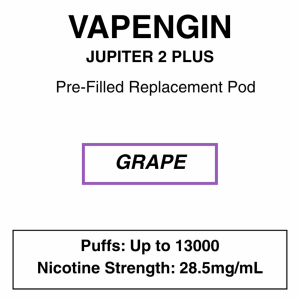 Vapengin - Jupiter 2 Plus - Replacement Pod - 13000 Puffs - 28.5mg/ml Nicotine - Image 27
