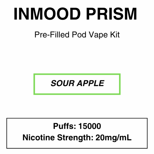 Inmood - Prism - Closed Pod Vape Kit with reusable battery - 15000 Puffs - Image 8