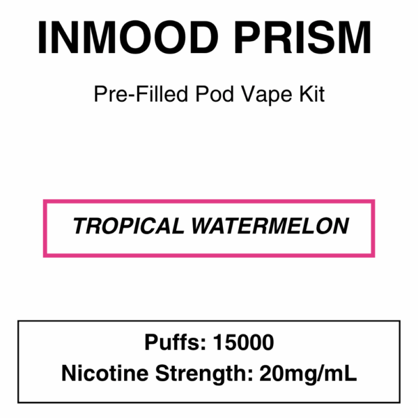 Inmood - Prism - Closed Pod Vape Kit with reusable battery - 15000 Puffs - Image 2