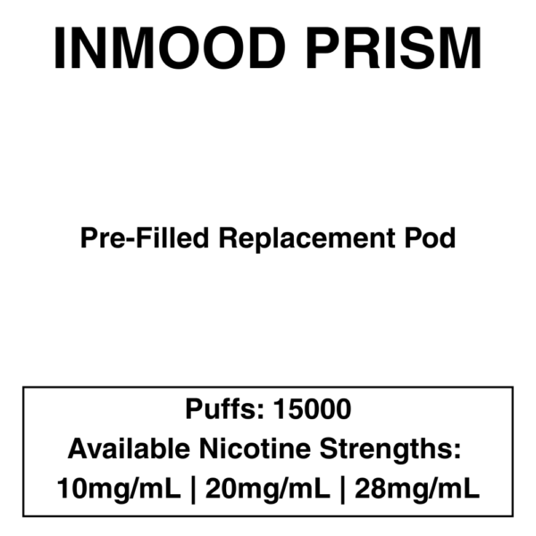 Inmood - Prism - Closed Pod Vape - Replacement Pods - 15000 Puffs - Image 1