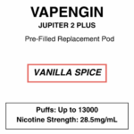 Vapengin - Jupiter 2 Plus - Replacement Pod - 13000 Puffs - 28.5mg/ml Nicotine - Image 2