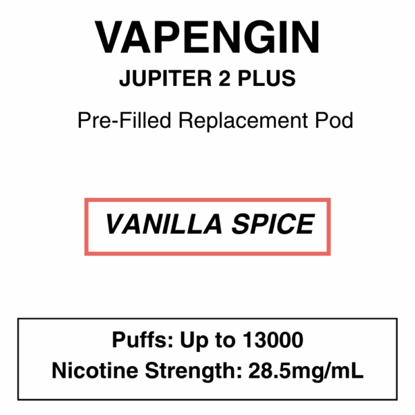 Vapengin - Jupiter 2 Plus - Replacement Pod - 13000 Puffs - 28.5mg/ml Nicotine - Image 2