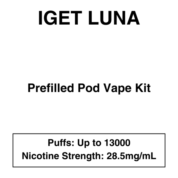 IGET - Luna KP 13000 - Rechargeable Vape Kit - up to 13000 Puffs - Image 1