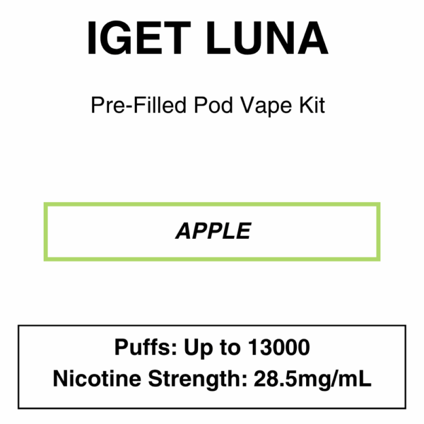 IGET - Luna KP 13000 - Rechargeable Vape Kit - up to 13000 Puffs - Image 2