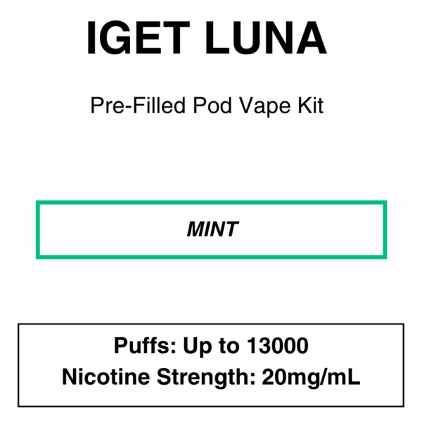 IGET - Luna KP 13000 - Rechargeable Vape Kit - up to 13000 Puffs - Image 26