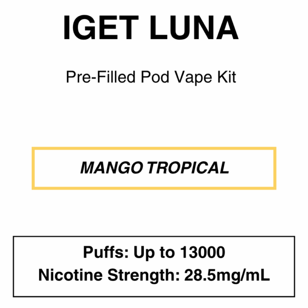 IGET - Luna KP 13000 - Rechargeable Vape Kit - up to 13000 Puffs - Image 14