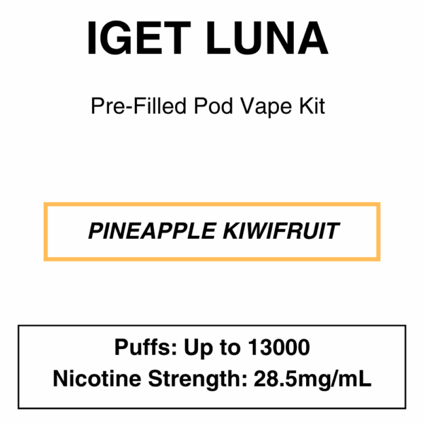 IGET - Luna KP 13000 - Rechargeable Vape Kit - up to 13000 Puffs - Image 9