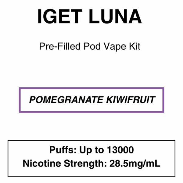 IGET - Luna KP 13000 - Rechargeable Vape Kit - up to 13000 Puffs - Image 8