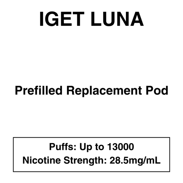 IGET - Luna KP 13000 - Replacement Pod - up to 13000 Puffs - Image 1