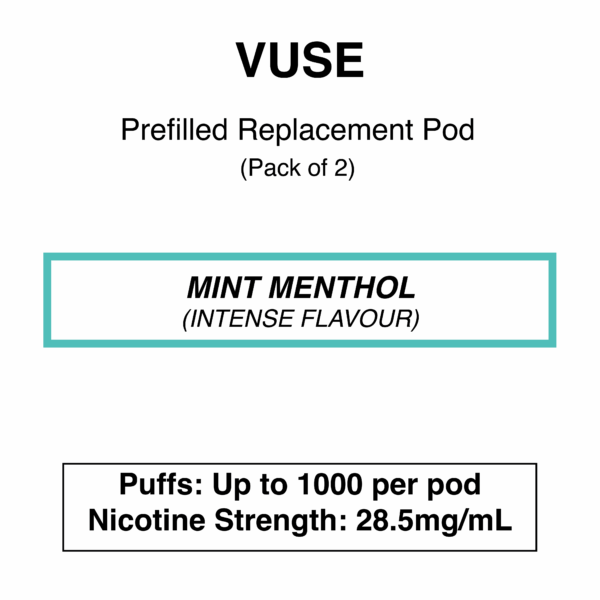 Vuse - eliquids - Intense Mint Menthol - 28.5mg/ml Nicotine - Image 1