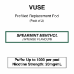 Vuse - eliquids - Intense Spearmint Menthol - 20/28.5mg/ml Nicotine - Image 3