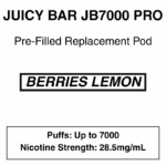 Juicy Bar - Closed Pod Vape - Replacement Pod - 28.5mg/ml Nicotine - 7000 Puffs - Image 2