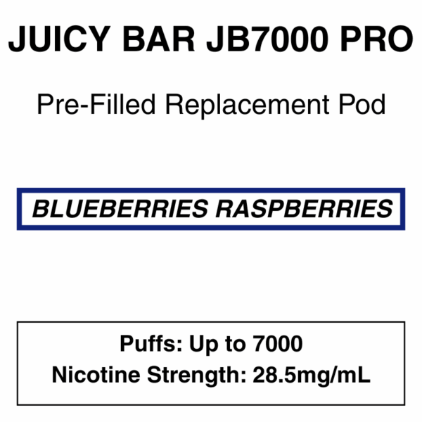 Juicy Bar - Closed Pod Vape - Replacement Pod - 28.5mg/ml Nicotine - 7000 Puffs - Image 27