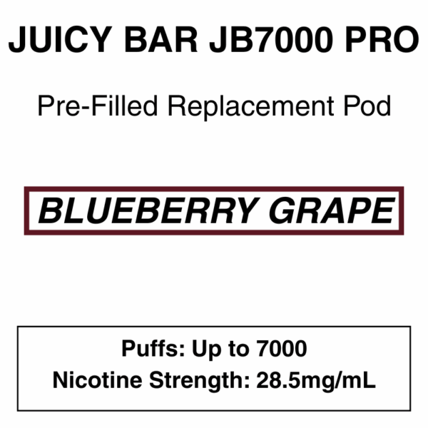 Juicy Bar - Closed Pod Vape - Replacement Pod - 28.5mg/ml Nicotine - 7000 Puffs - Image 26