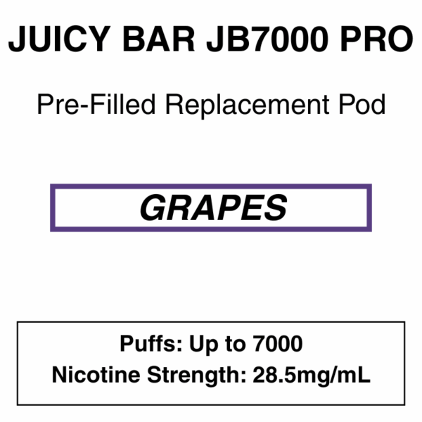 Juicy Bar - Closed Pod Vape - Replacement Pod - 28.5mg/ml Nicotine - 7000 Puffs - Image 19