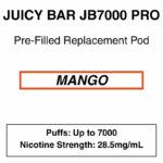 Juicy Bar - Closed Pod Vape - Replacement Pod - 28.5mg/ml Nicotine - 7000 Puffs - Image 14